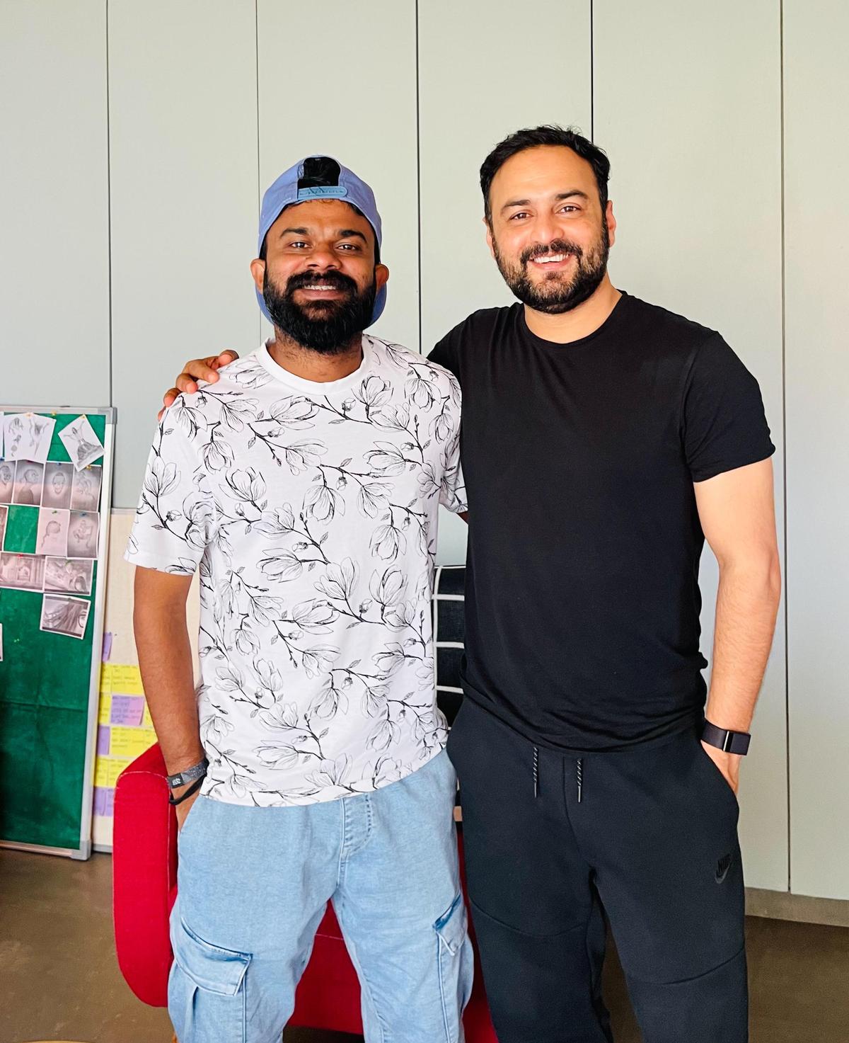 Justin Varghese (left) with director Amar Kaushik